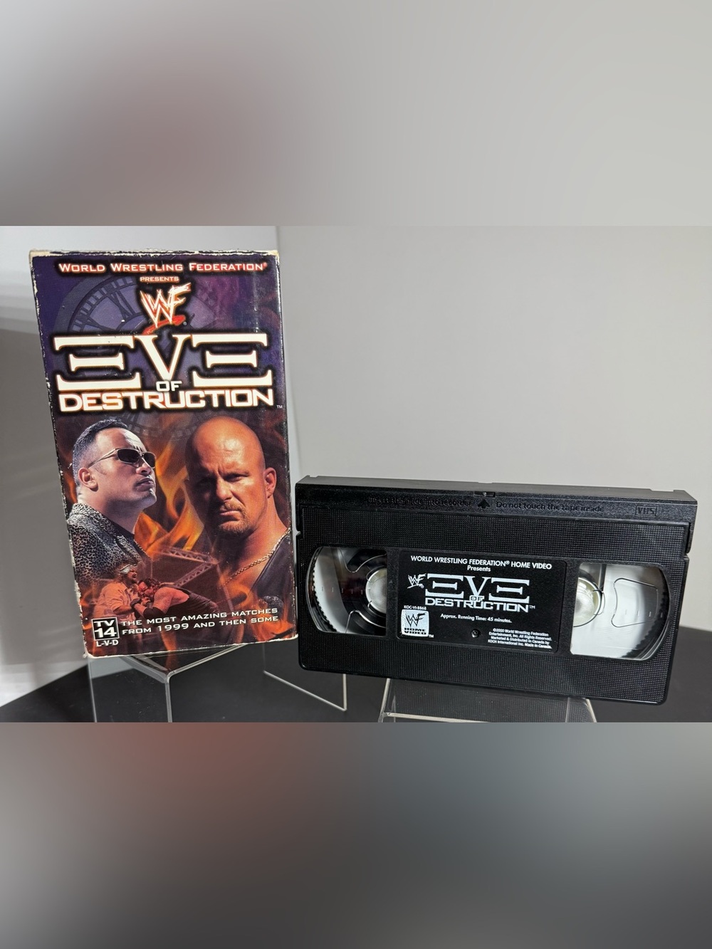 VTG WWF Eve of Destruction VHS (2000) Classic Attitude Era Wrestling Tape